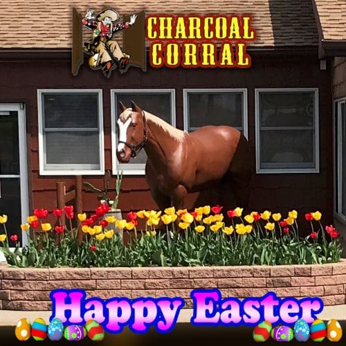 Happy Easter from the Crew at the Charcoal Corral and Silver Lake Twin Drive-In
